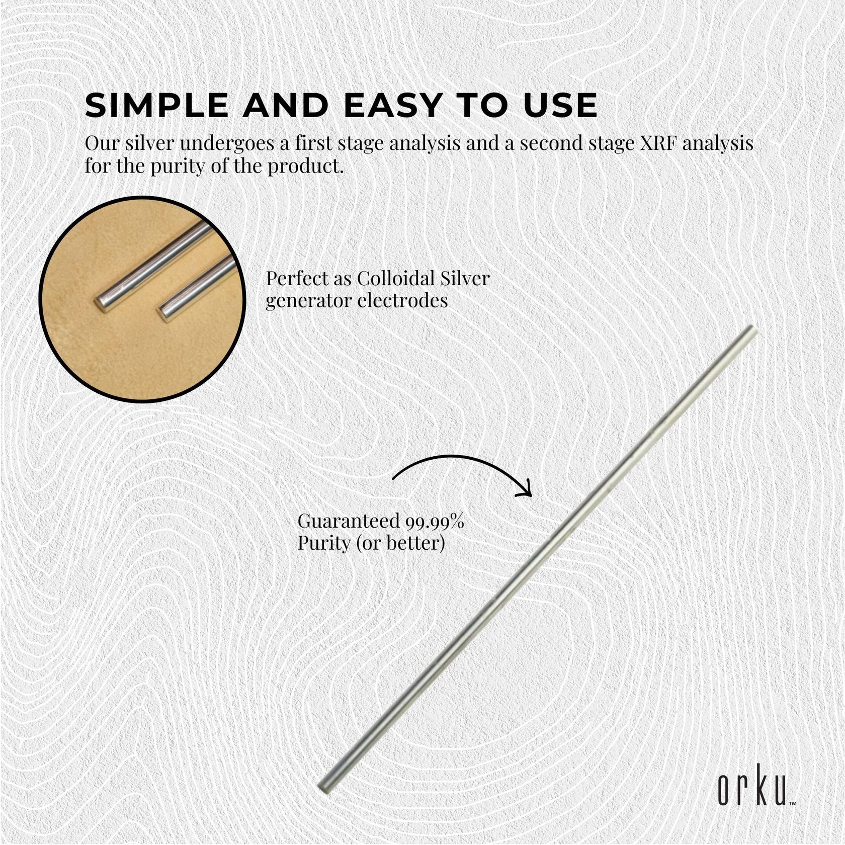 2x Pure Silver Wire Rod - 7