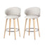 2x Artiss Bar Stools Dining Chairs Contoured Leather Wood Stool