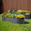 2x Green Fingers Raised Garden Bed 320X80X56cm Oval Planter Box