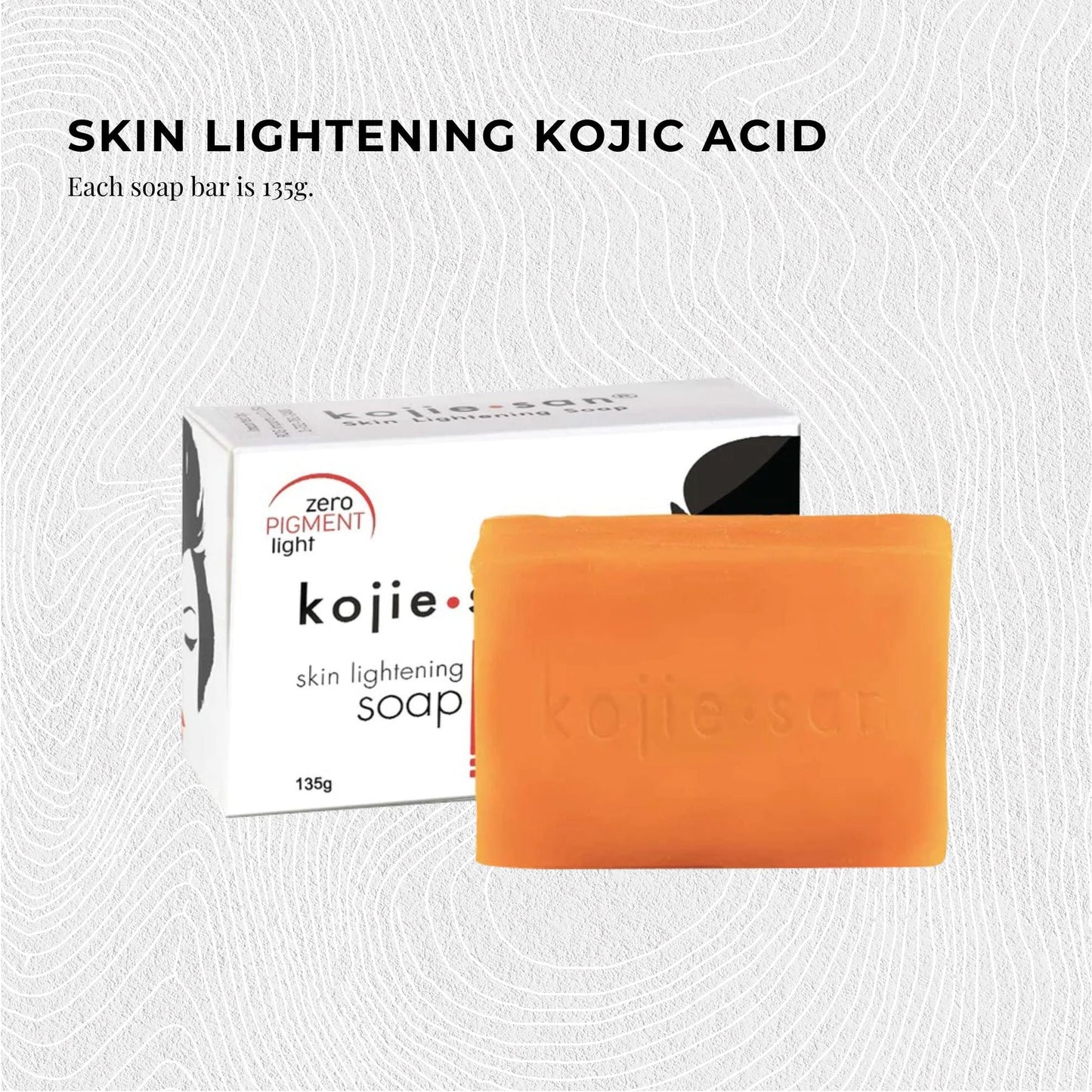 2x Kojie San Soap Bars - 135g Skin Lightening Kojic Acid Natural Original Bar