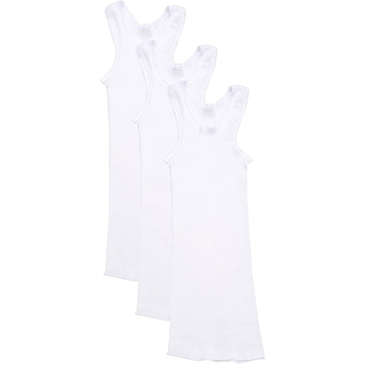 3 Pack X Bonds Baby Ribbed Singlets Vest White