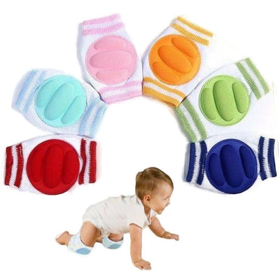 3 Pairs X Baby Infant Toddler Crawling Safety Padded Knee Pads Blue Orange Yellow
