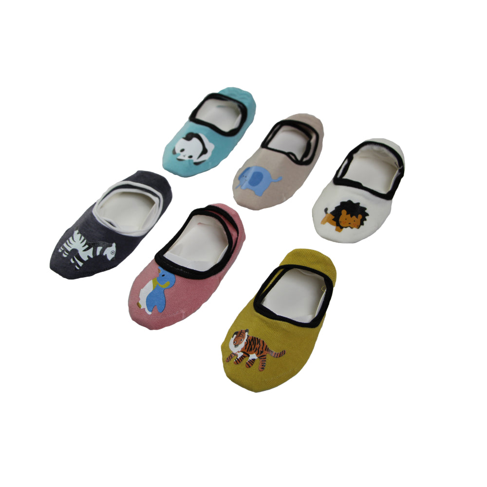 3 Pairs X Baby Kids Toddler Footlets Animals Boys Girls Cotton Anti Slip Socks