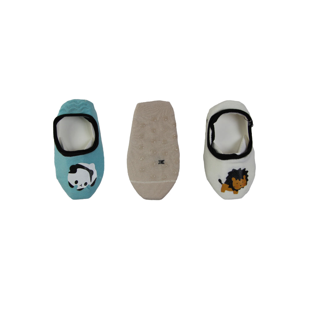3 Pairs X Baby Kids Toddler Footlets Animals Boys Girls Cotton Anti Slip Socks