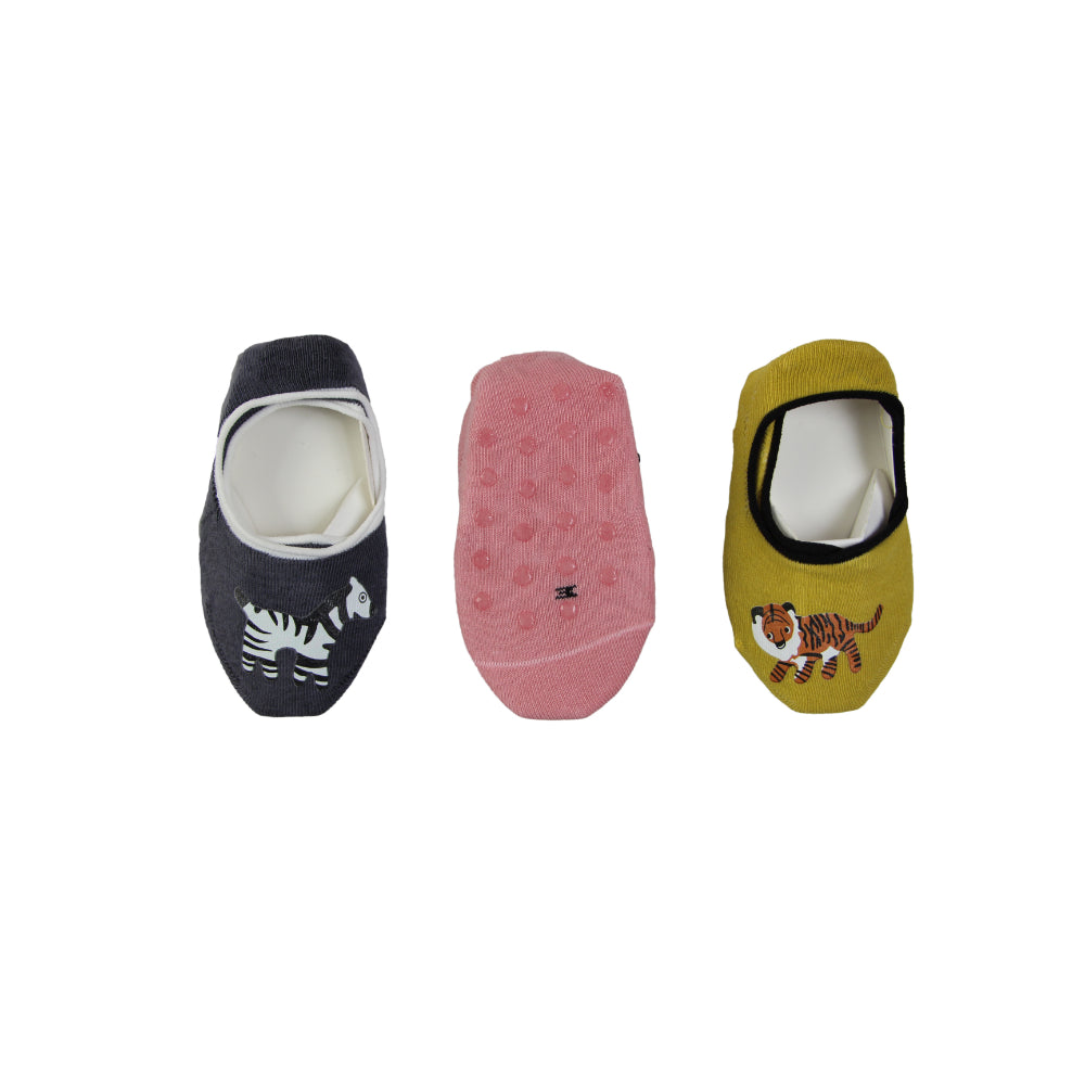 3 Pairs X Baby Kids Toddler Footlets Animals Boys Girls Cotton Anti Slip Socks