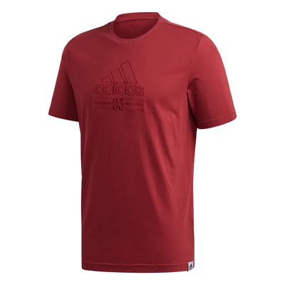 3 x Adidas Mens Legacy Red Brilliant Causal T-Shirt