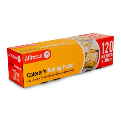 3 x Alfresco Caterer's Baking Paper Food Catering 30cm X 120M
