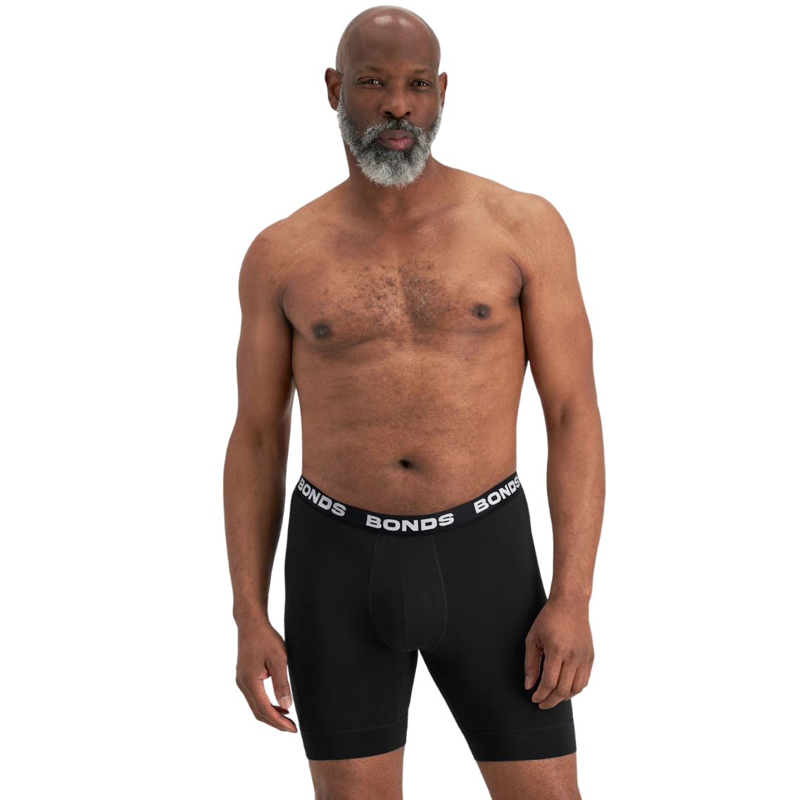 3 x Bonds Mens Total Package Long Trunks Underwear Undies Black
