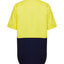 3 x Hard Yakka Core Hi Vis 2 Tone Short Sleeve Lightweight Vented Shirt - Yellow