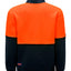 3 x Mens Hard Yakka Hi Vis Full Zip Brushed Fleece Jacket Orange/Navy Y06765
