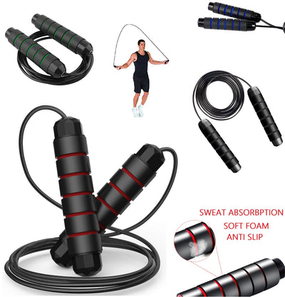3 x Skipping Ropes Jump Rope Adjustable Fitness Cable Speed Adults Kids Jumping
