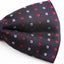 Mens Purple & Black With Red & White Silver Squares Patterned Bow Tie