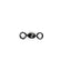 300Pcs X Black Brass Barrel Fishing Swivel Ball Bearing Tackle Swivels