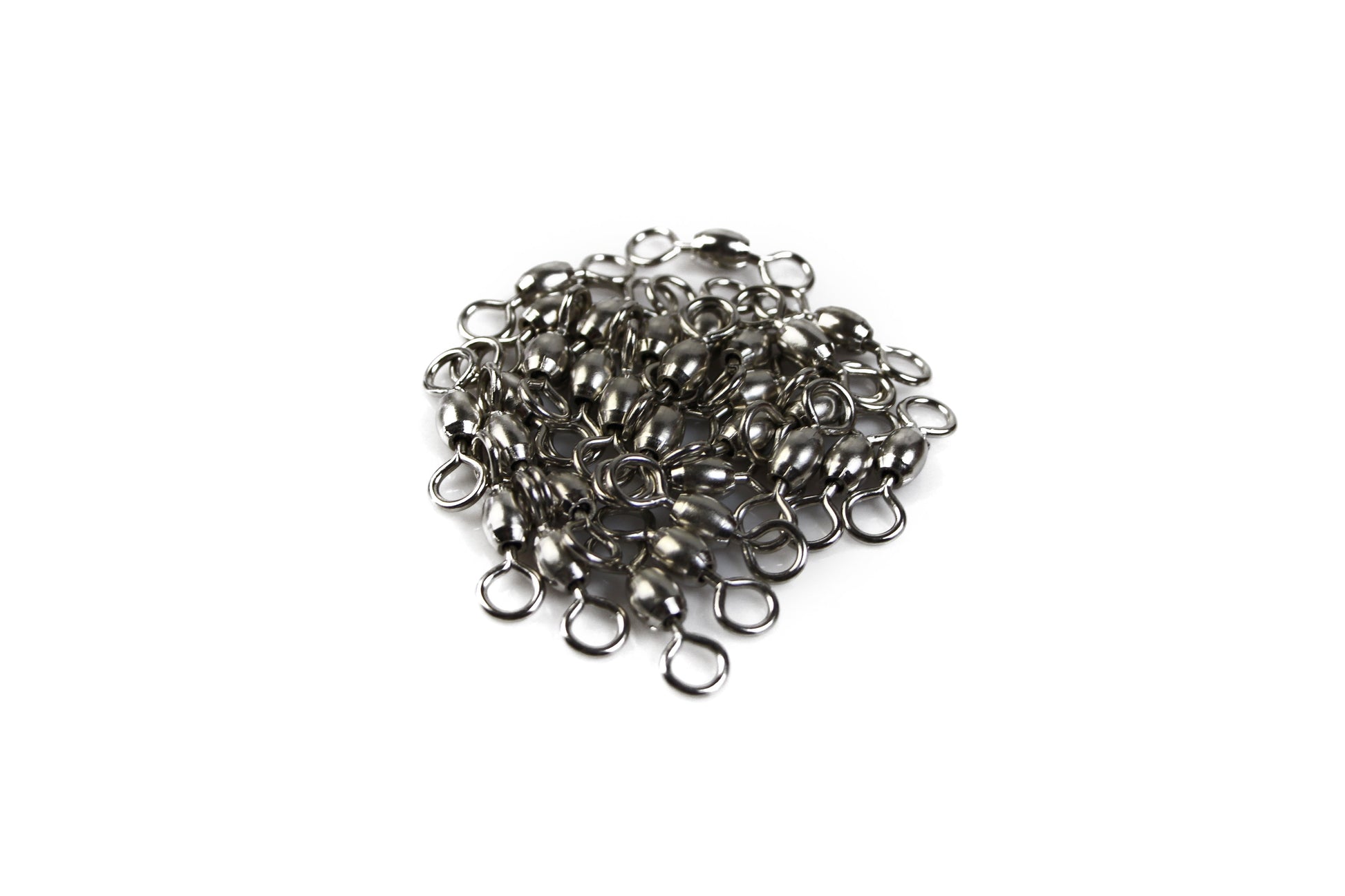 300Pcs X Silver Brass Barrel Fishing Swivel Ball Bearing Tackle Swivels