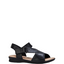 Womens Hush Puppies Nizki Black Sandals Casual Leather Shoes