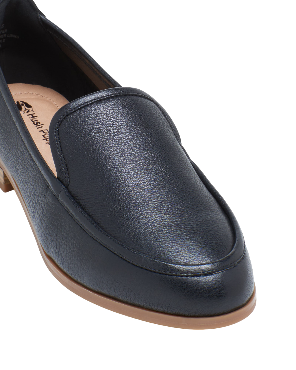 Womens Hush Puppies Loyola Ladies Formal Work Black Casual Slip On Shoes