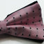 Mens Pink With Black Polka Dot Patterned Bow Tie