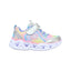 Kids Skechers Heart Lights - Rainbow Lux Silver/Multi Infant Girls Light Up Trainers