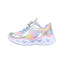 Kids Skechers Heart Lights - Rainbow Lux Silver/Multi Infant Girls Light Up Trainers