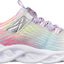 Kids Skechers Twisty Brights - Mystical Bliss Silver/Multi Comfy Running Shoe