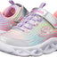 Kids Skechers Twisty Brights - Mystical Bliss Silver/Multi Comfy Running Shoe