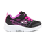 Kids Skechers Microspec Bold Delight Black/Hot Pink Infant Girls Sneakers