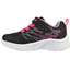 Kids Skechers Microspec Bold Delight Black/Hot Pink Infant Girls Sneakers