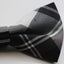 Mens Black And White Patterned Cotton Bow Tie