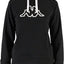 Kappa Womens Logo Zeleril Slim Black/White Hoodie Performance Jumper