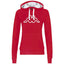 Kappa Womens Logo Zeleril Slim Red/White Hoodie Performance Jumper