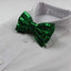 Mens Green Sequin Patterned Bow Tie