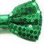 Mens Green Sequin Patterned Bow Tie