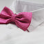 Mens Pink Plain Coloured Bow Tie With White Polka Dots