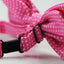 Mens Pink Plain Coloured Bow Tie With White Polka Dots