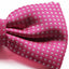 Mens Pink Plain Coloured Bow Tie With White Polka Dots