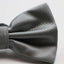 Mens Silver Plain Coloured Checkered Bow Tie