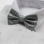 Mens Silver Plain Coloured Checkered Bow Tie