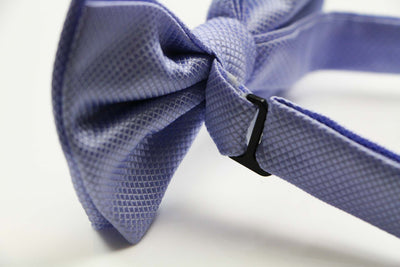 Mens Lavender Plain Coloured Checkered Bow Tie