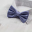 Mens Lavender Plain Coloured Checkered Bow Tie