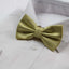 Mens Honey Yellow Plain Coloured Checkered Bow Tie