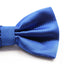 Mens Blue Plain Coloured Checkered Bow Tie