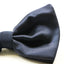 Mens Navy Plain Coloured Checkered Bow Tie