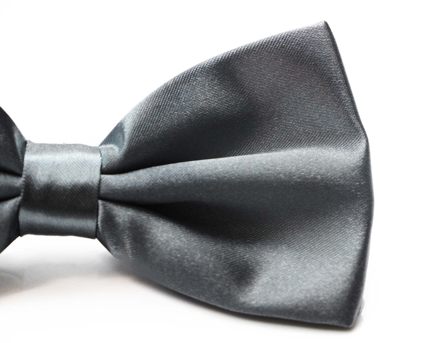 Mens Grey Solid Plain Colour Bow Tie