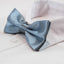 Mens Grey Solid Plain Colour Bow Tie