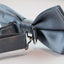 Mens Grey Solid Plain Colour Bow Tie