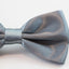 Mens Grey Solid Plain Colour Bow Tie