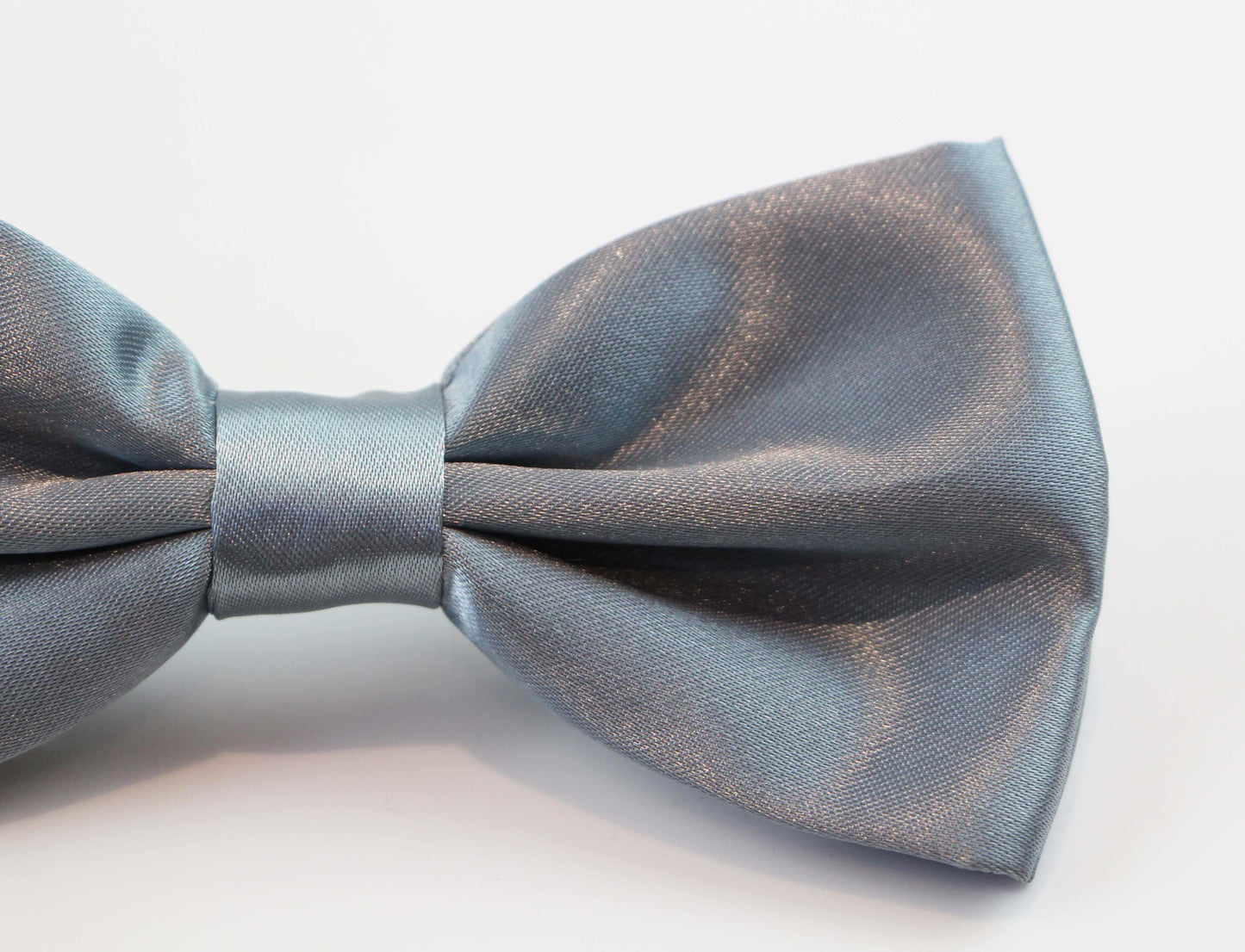 Mens Grey Solid Plain Colour Bow Tie