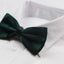 Mens Bottle Green Solid Plain Colour Bow Tie