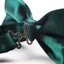 Mens Bottle Green Solid Plain Colour Bow Tie