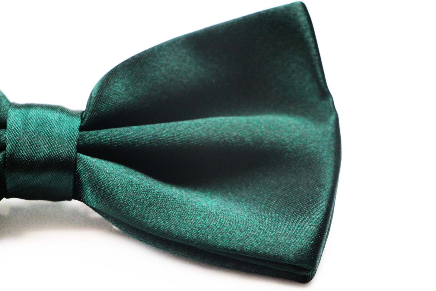 Mens Bottle Green Solid Plain Colour Bow Tie